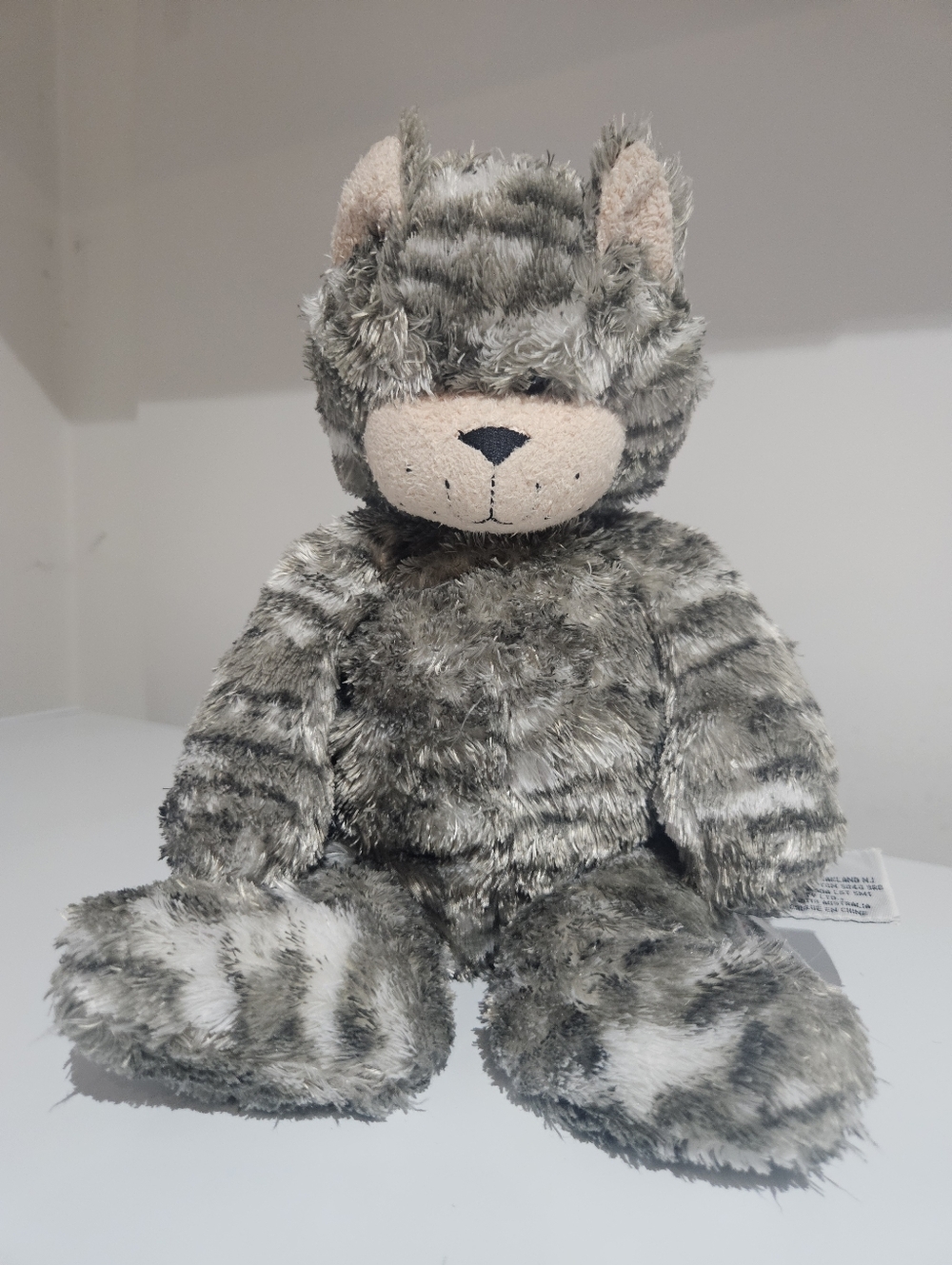 Russ Grey & White Tabby Cat 12" "Byrdie"